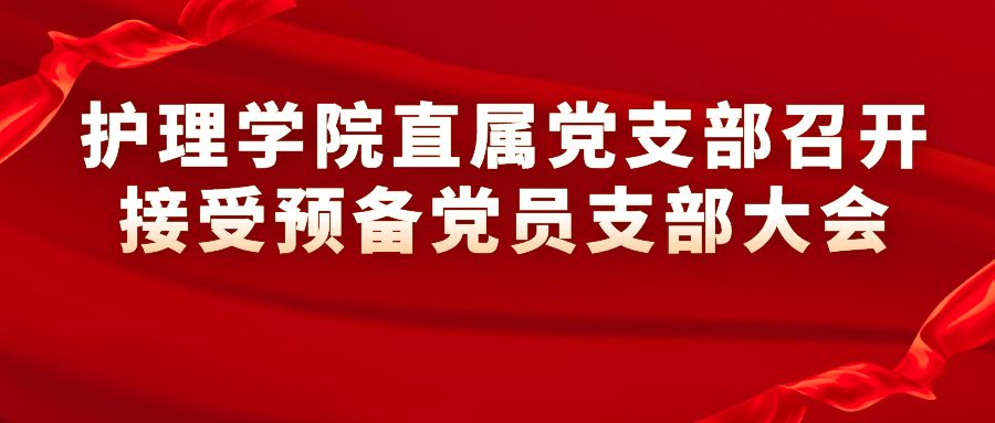 护理学院直属党支部召开接收预备党员支部大会